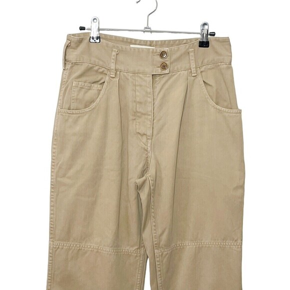 Nili Lotan Military Pants Barley Tan Cropped Jogger High Rise Women’s Size 2 - Picture 3 of 13